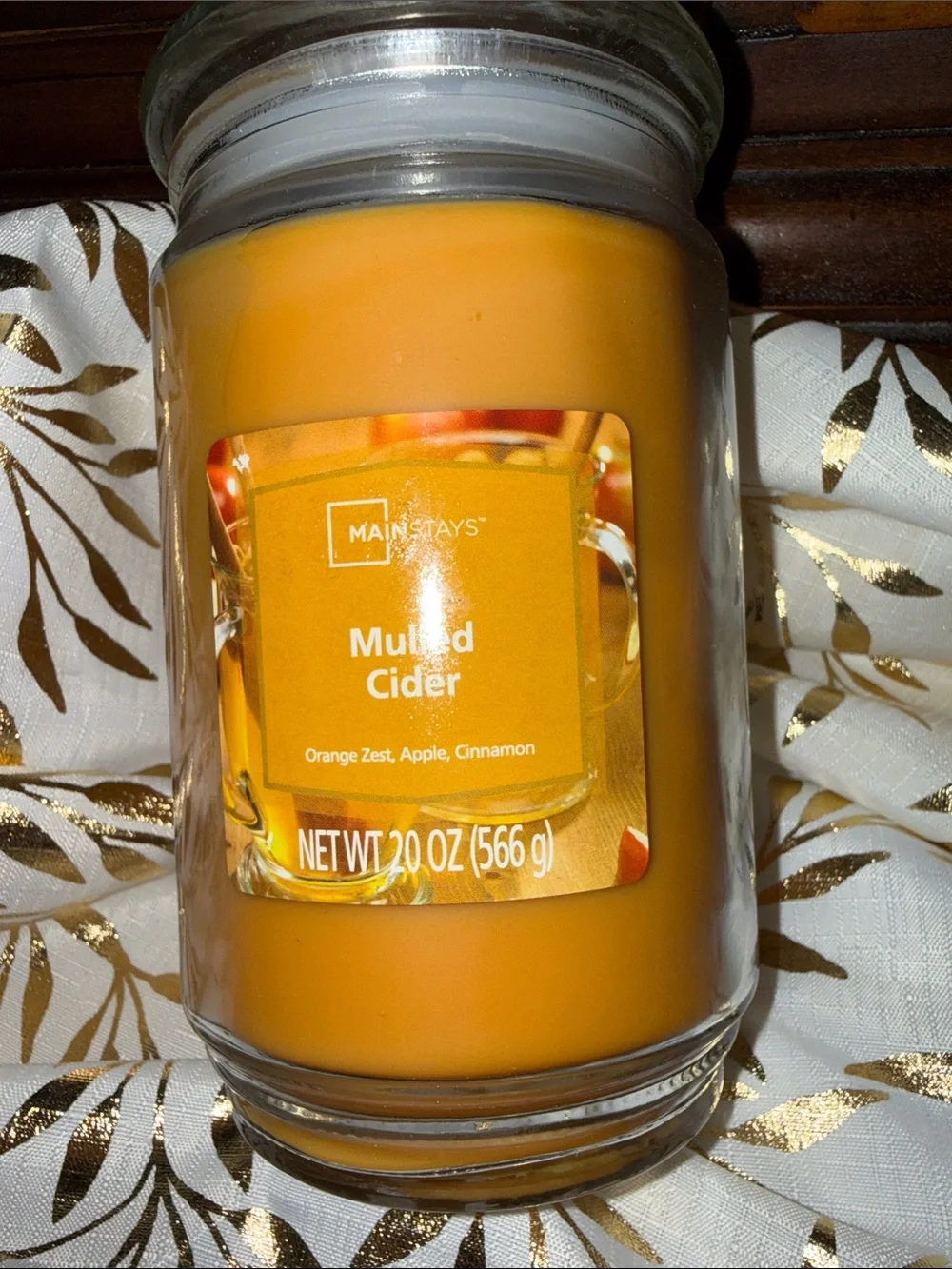 Mainstays Mulled Cider Jar Candle - Orange